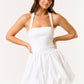 Mini Halter Bubble Hem Dress
