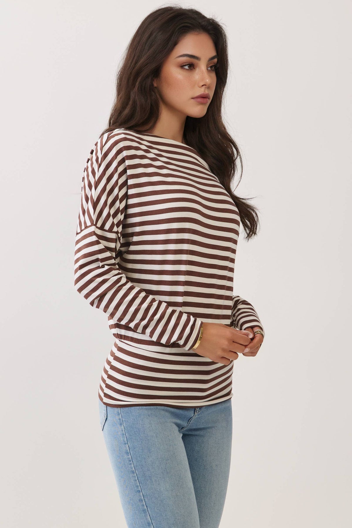 Off The Shoulder Stripe Top