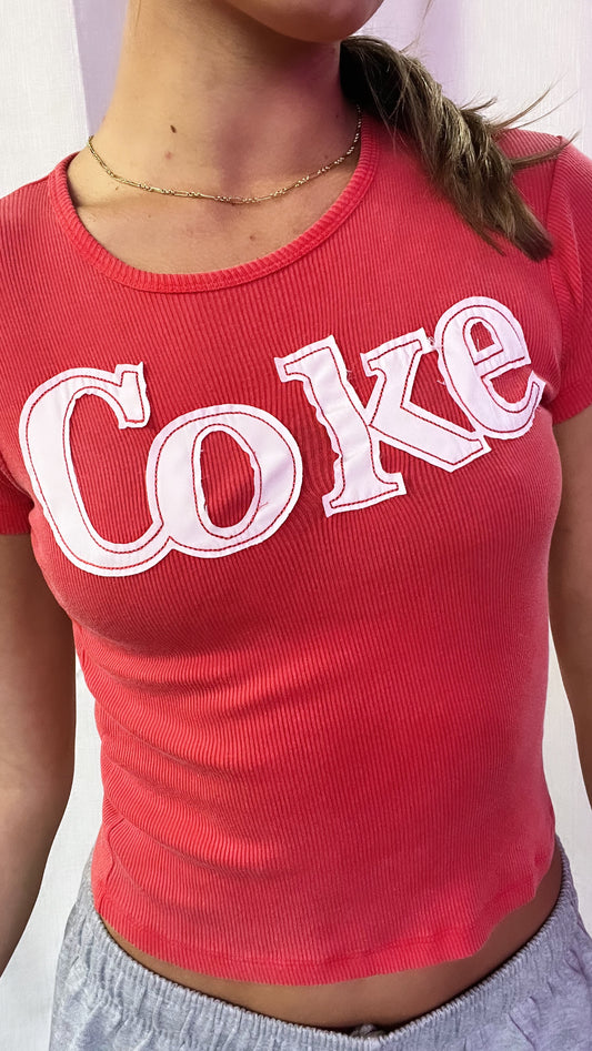 Coke Patchwork Baby Rib Tee