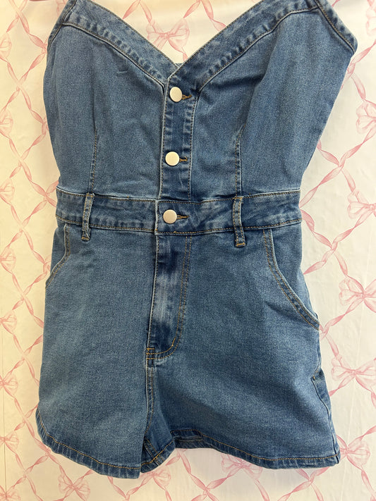 Cami Denim Romper