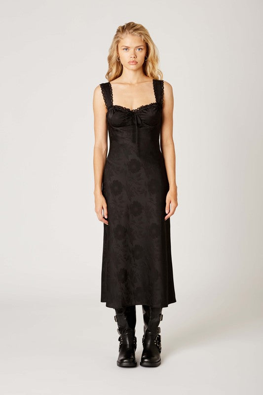 Lucy Satin Midi Dress