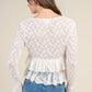LACE TRIMMED DETAILED TOP