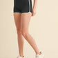 High-Waisted Contrast Shorts