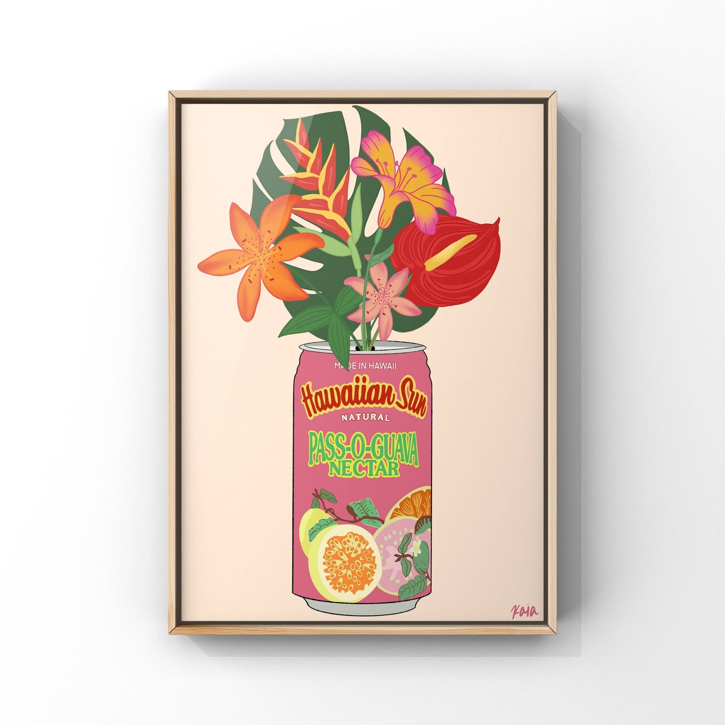 POG Hawaiian Sun Tropical Flowers Art Print