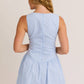 Baby Blue V-Neck Bustier Dress