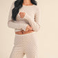 Heart Print Pointelle Lounge Bottoms