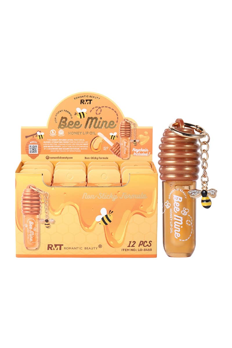 Bee Mine Honey Lip Oil Keychain