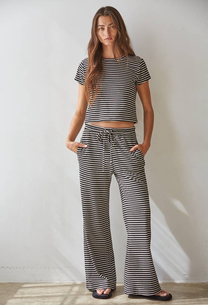 Striped Flare Pants