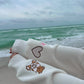 Teddy Bear Embroider Sweatshirt: Seashell Ivory