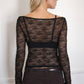 Sheer Lace Long Sleeve Top