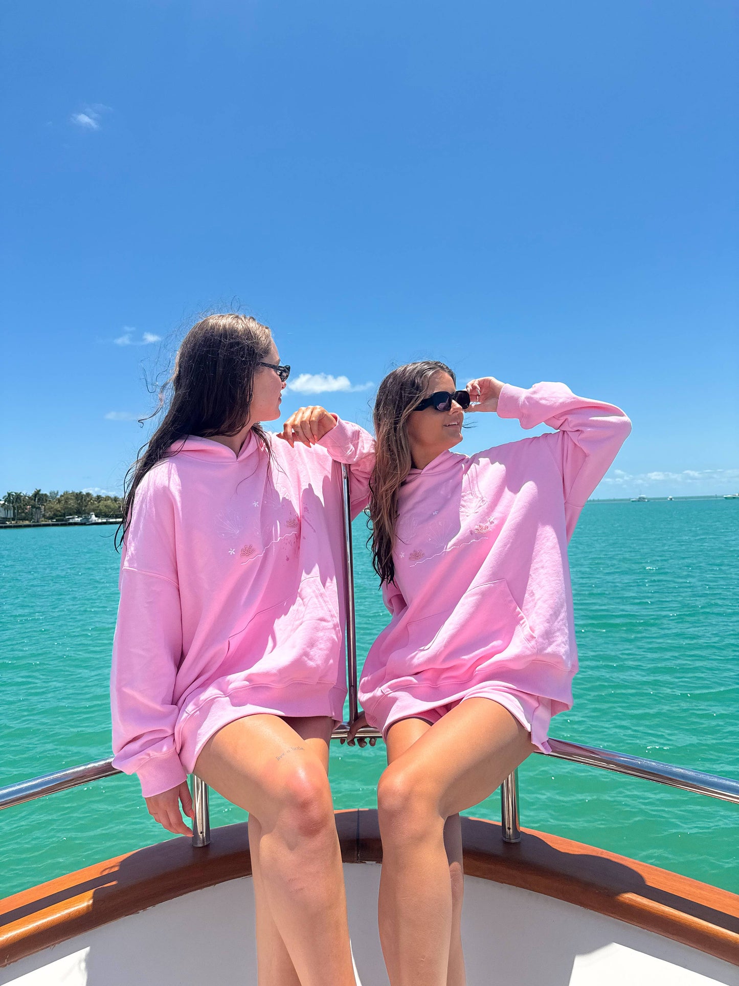 Lottie Pink Bikini Beaded Ocean Hoodie