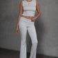 Open Back Sleeveless Crop Top