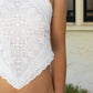 NOVEA Crochet Lace Halter Top