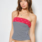 Polka Dot Striped Tube Top