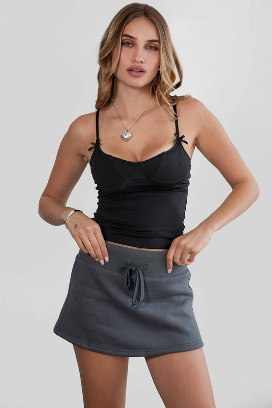 Solid Knit Cropped Cami Top