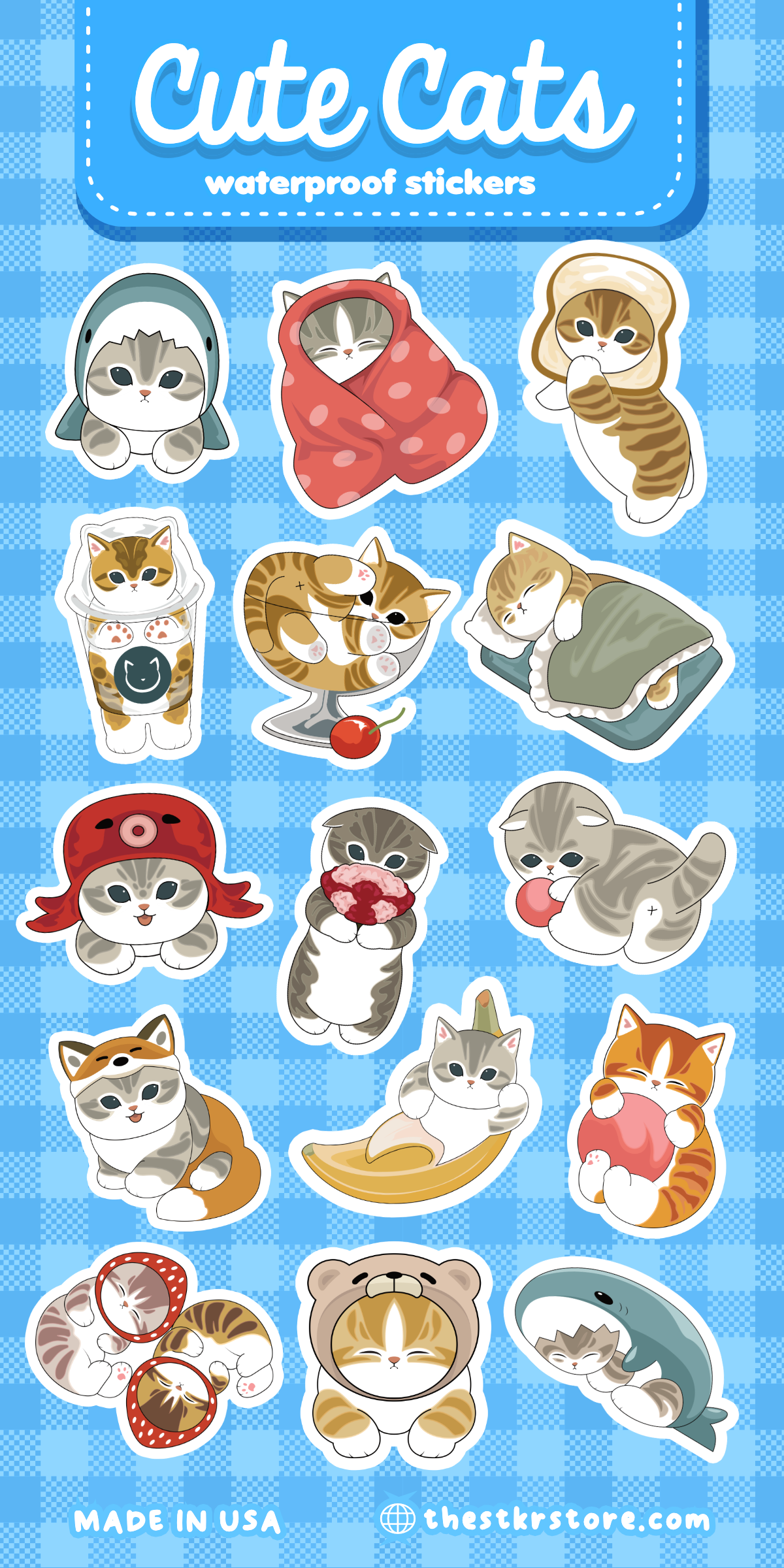 Cute Cats Sticker Sheets