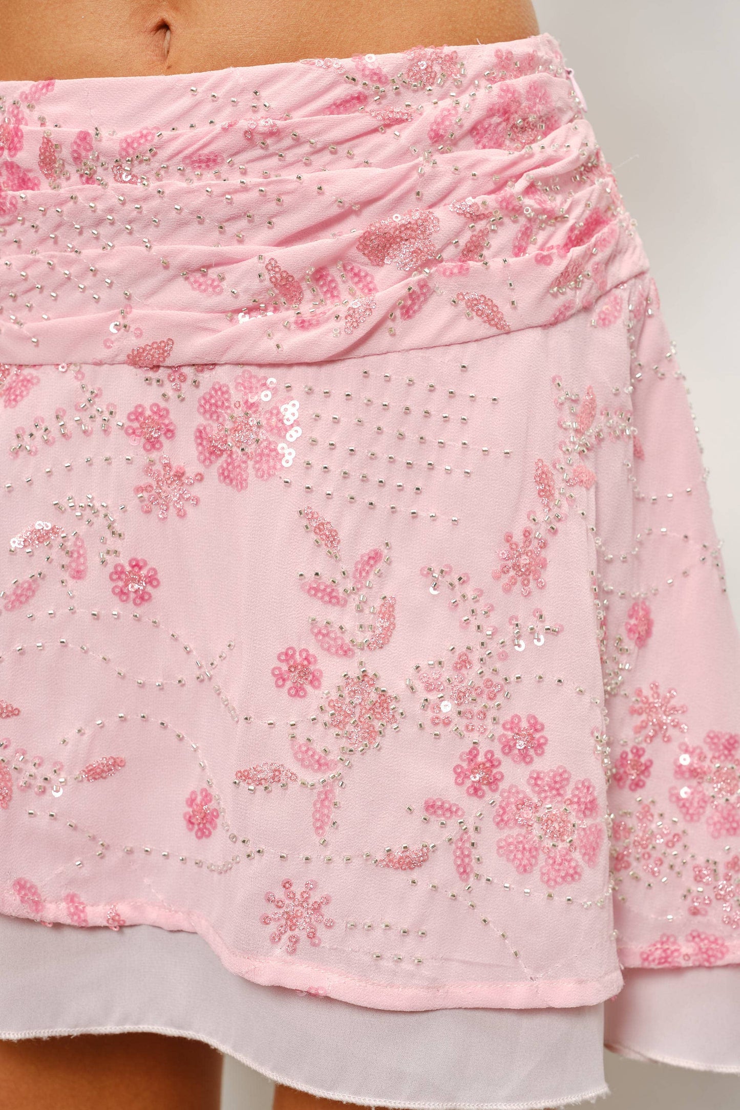 FAITH BEADED MINI SKIRT