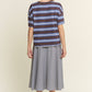 Stripe Oversized Short Sleeve Top