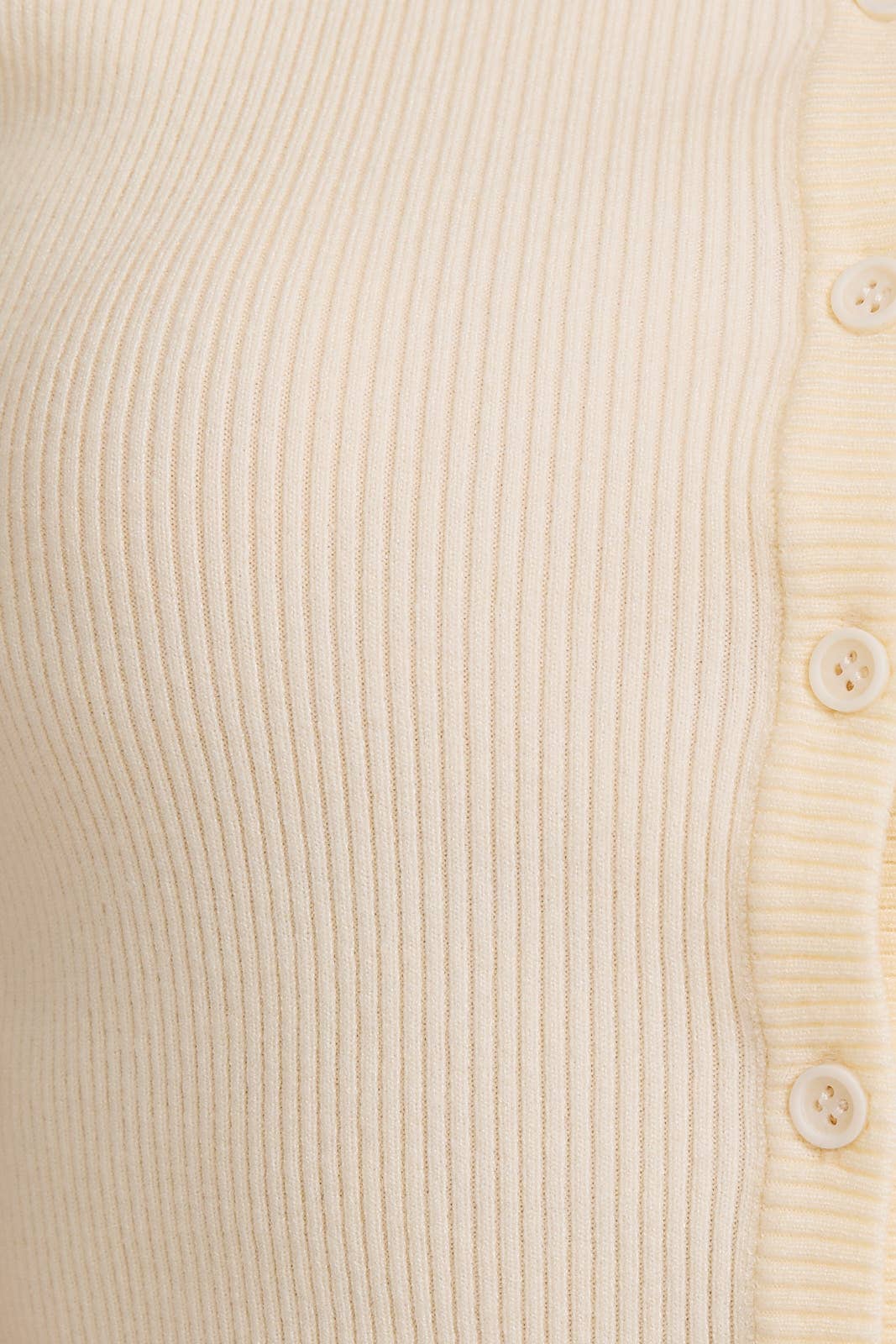 Sleeveless Round Neck Button Down Ripped Sweater Top