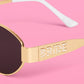 Golden Bride Sunnies - pearl embossed sunglasses, bride accessories, bachelorette
