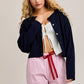 Round Neck Sweater Cardigan