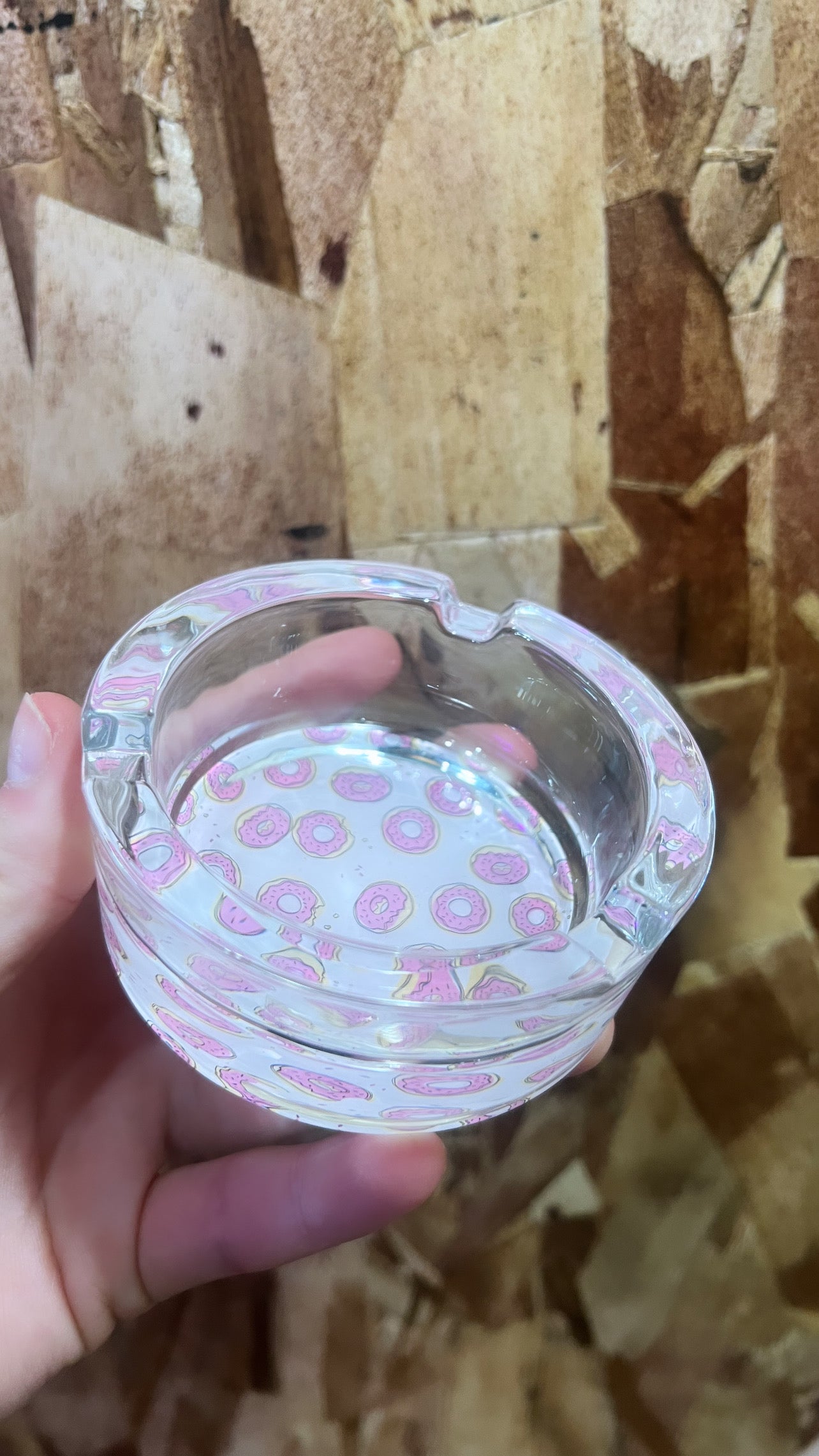 Pink Glaze Donut Ash Tray