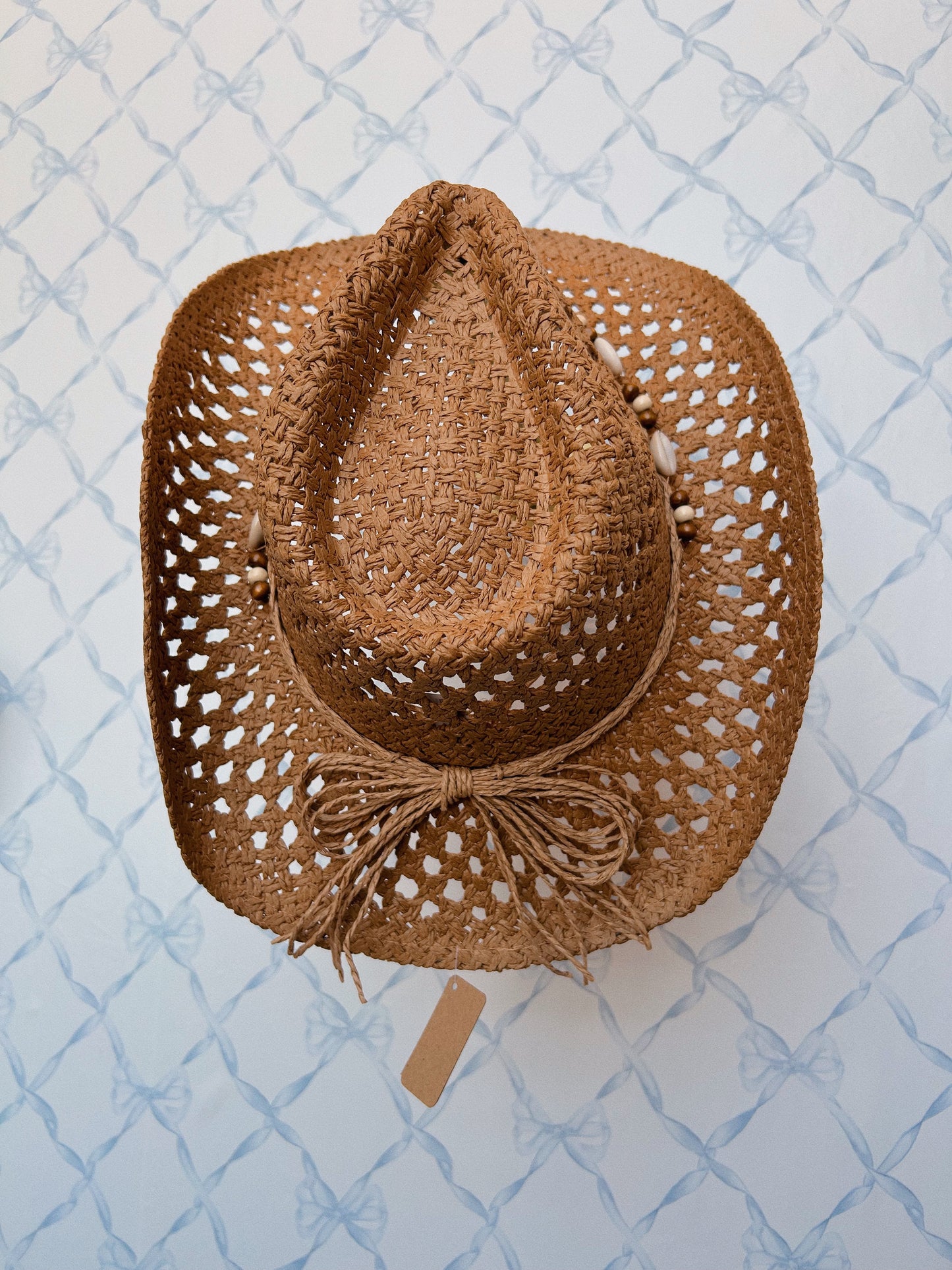 Seashell Cowgirl Hat-Tan