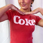 Coke Patchwork Baby Rib Tee