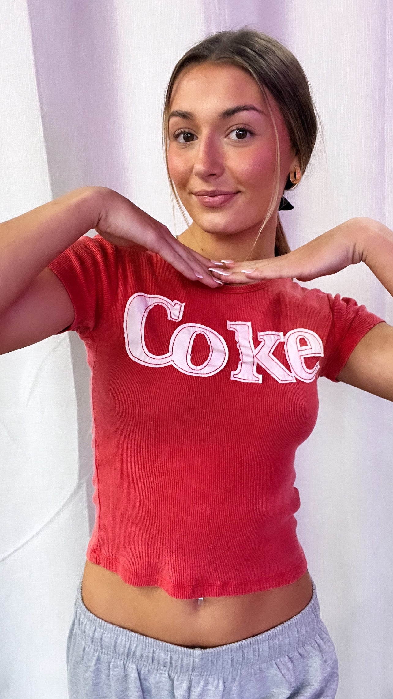 Coke Patchwork Baby Rib Tee