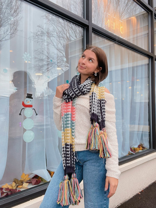 Colorful Tassle Scarf