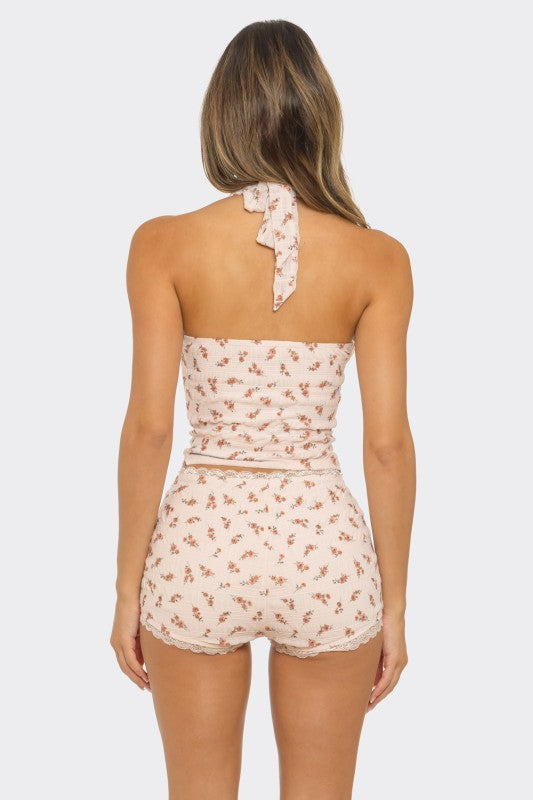 Seirra Floral Halter Shorts