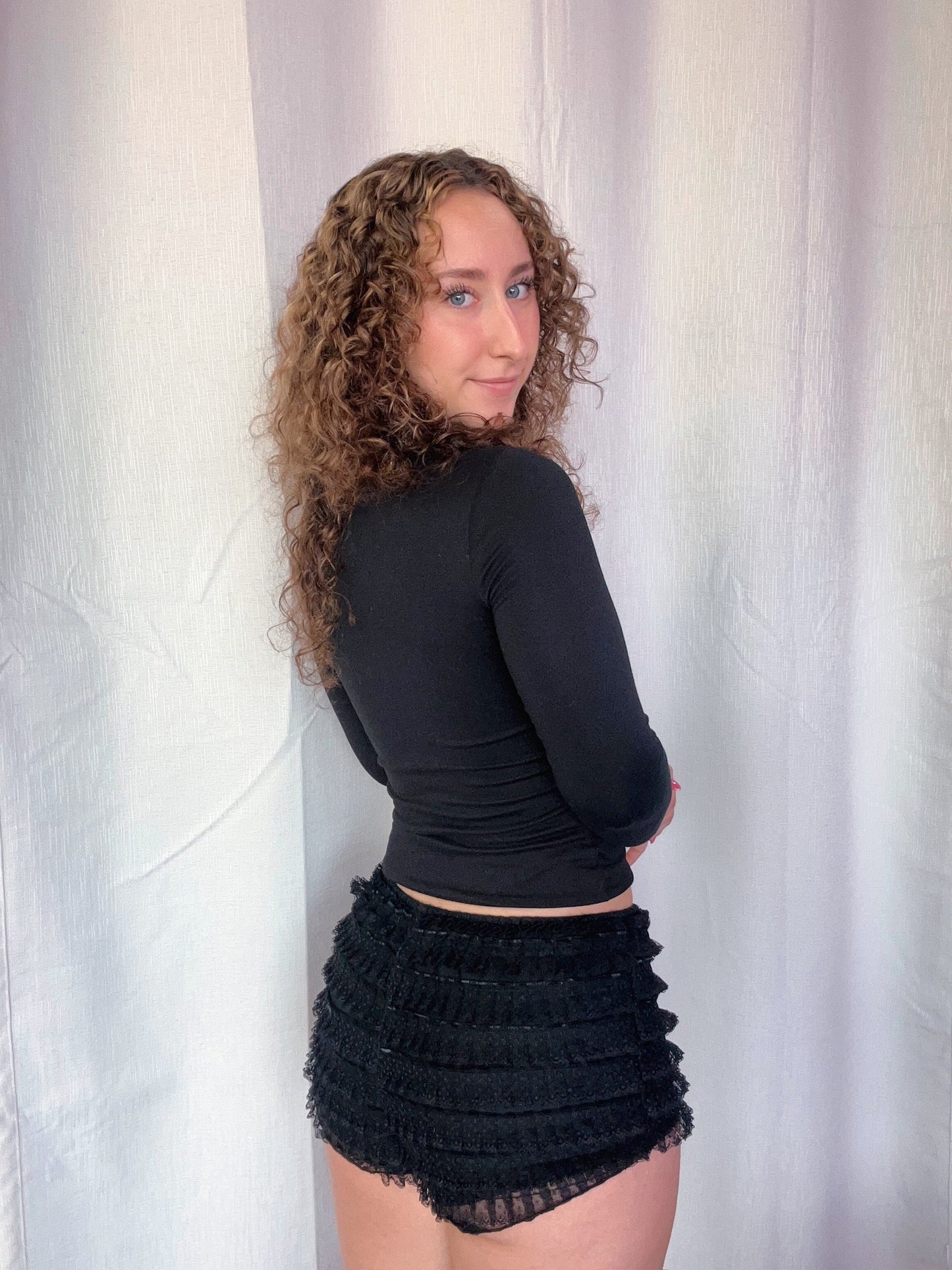 Low Waist Ruffle Lace Shorts