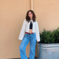 Longer Length Wide Leg Jeans