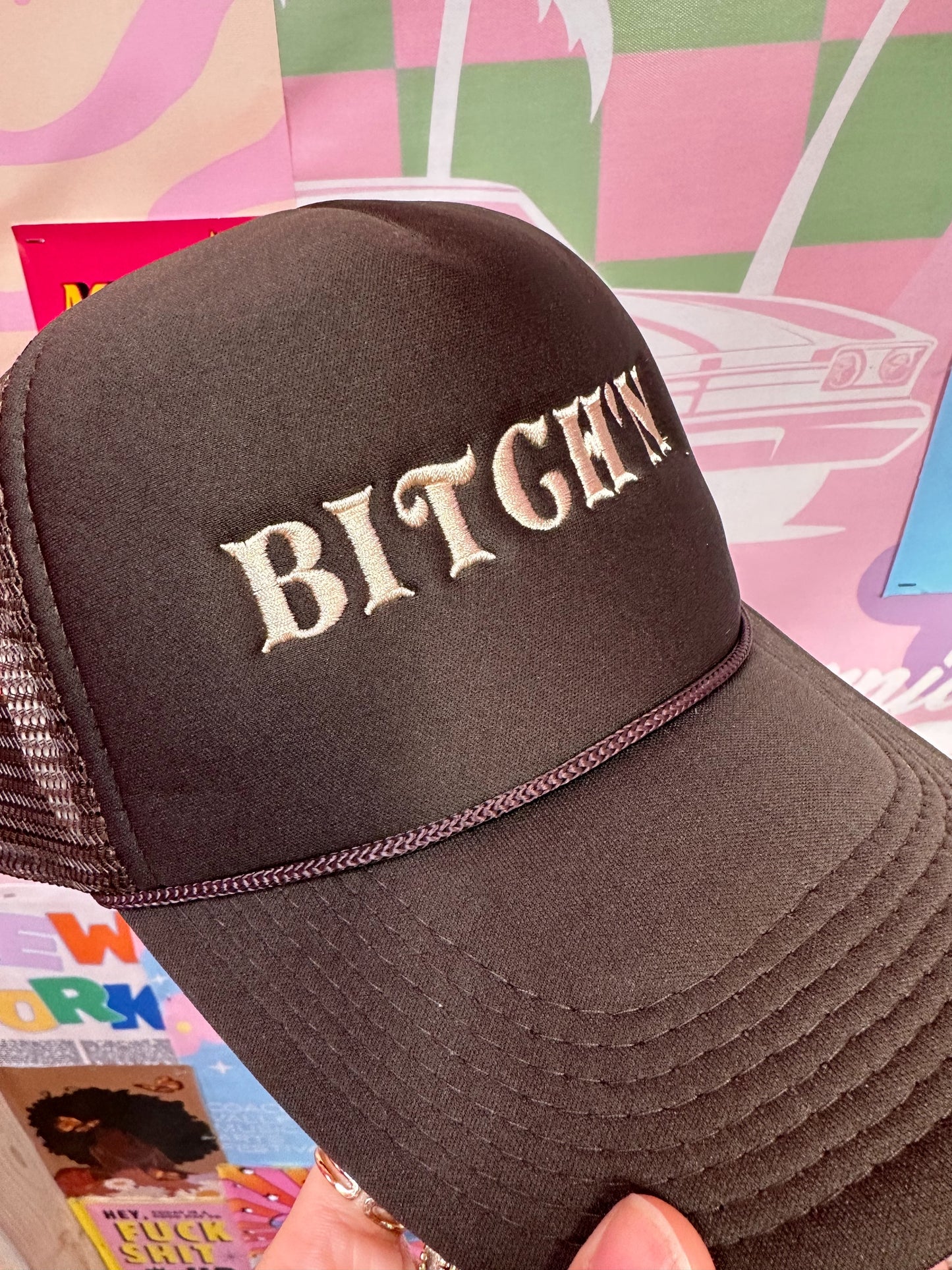 Bitch'n Trucker Hat: Brown/Tan