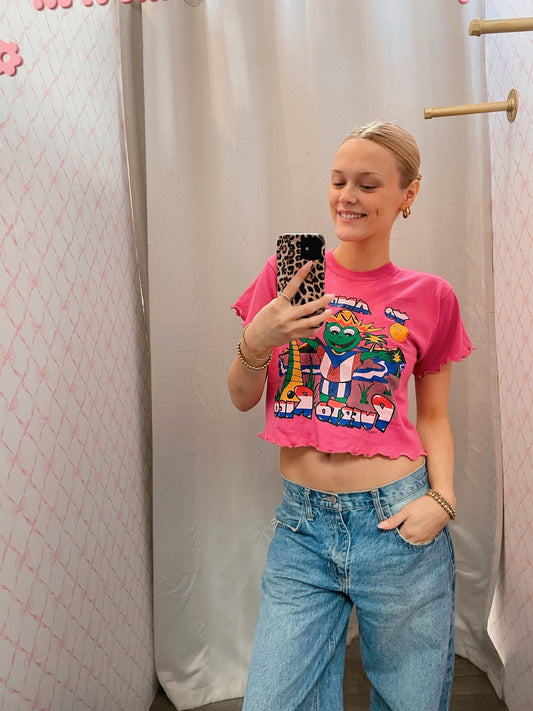Pink Puerto Rico Vintage Tee