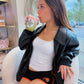 University Mini Black Shorts