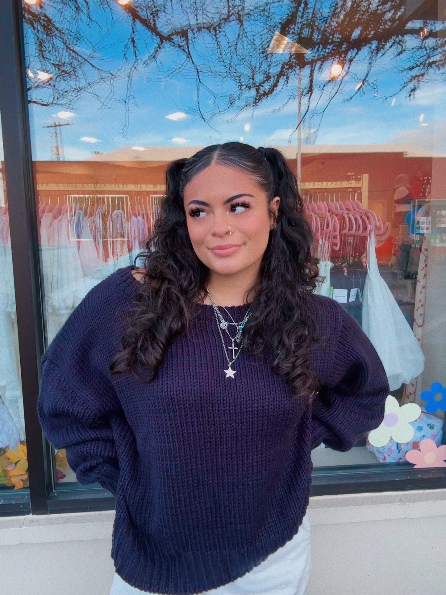 Off The Shoulder Oversized Sweater