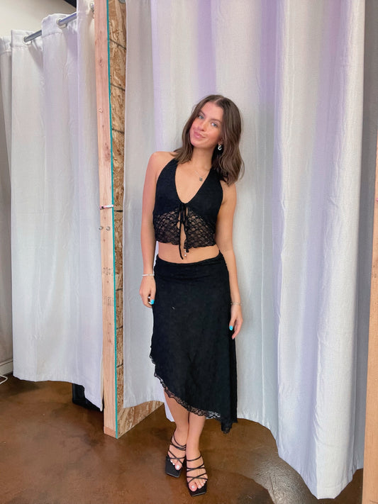 Black Lace Skirt