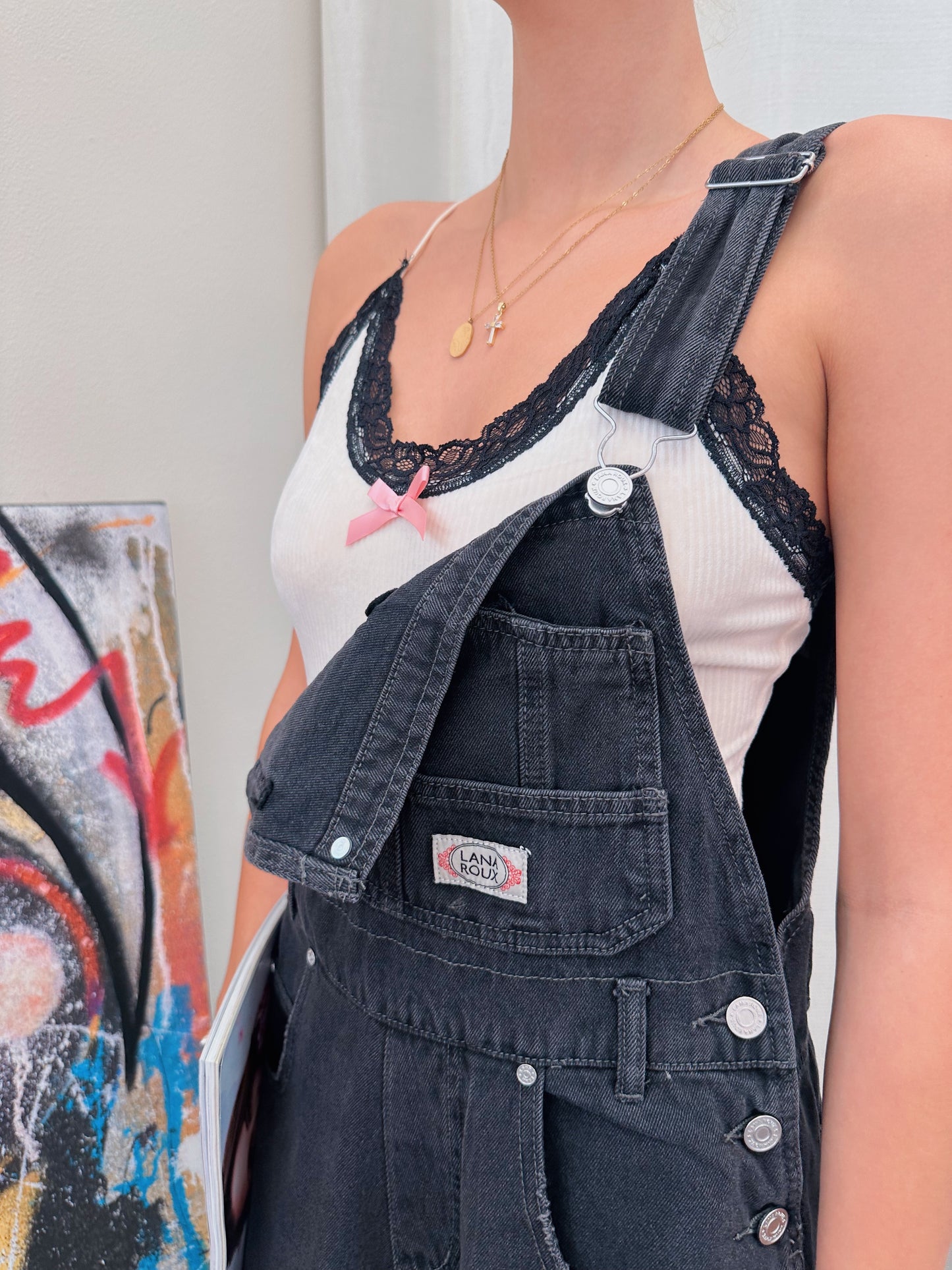 90s Retro Overall - Black Wash