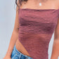 Kelly Lace Asymmetrical Top
