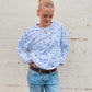 Blue Floral Crewneck