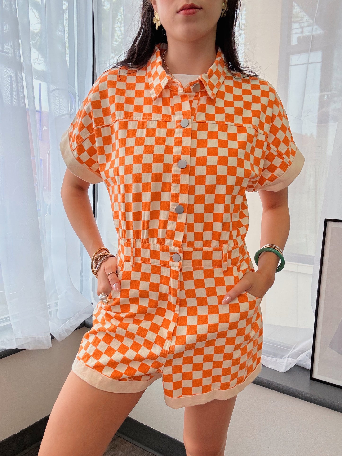 Checkered Romper
