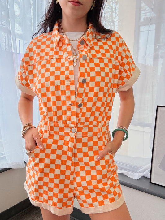 Checkered Romper