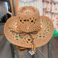 Blue Straw Western Hat