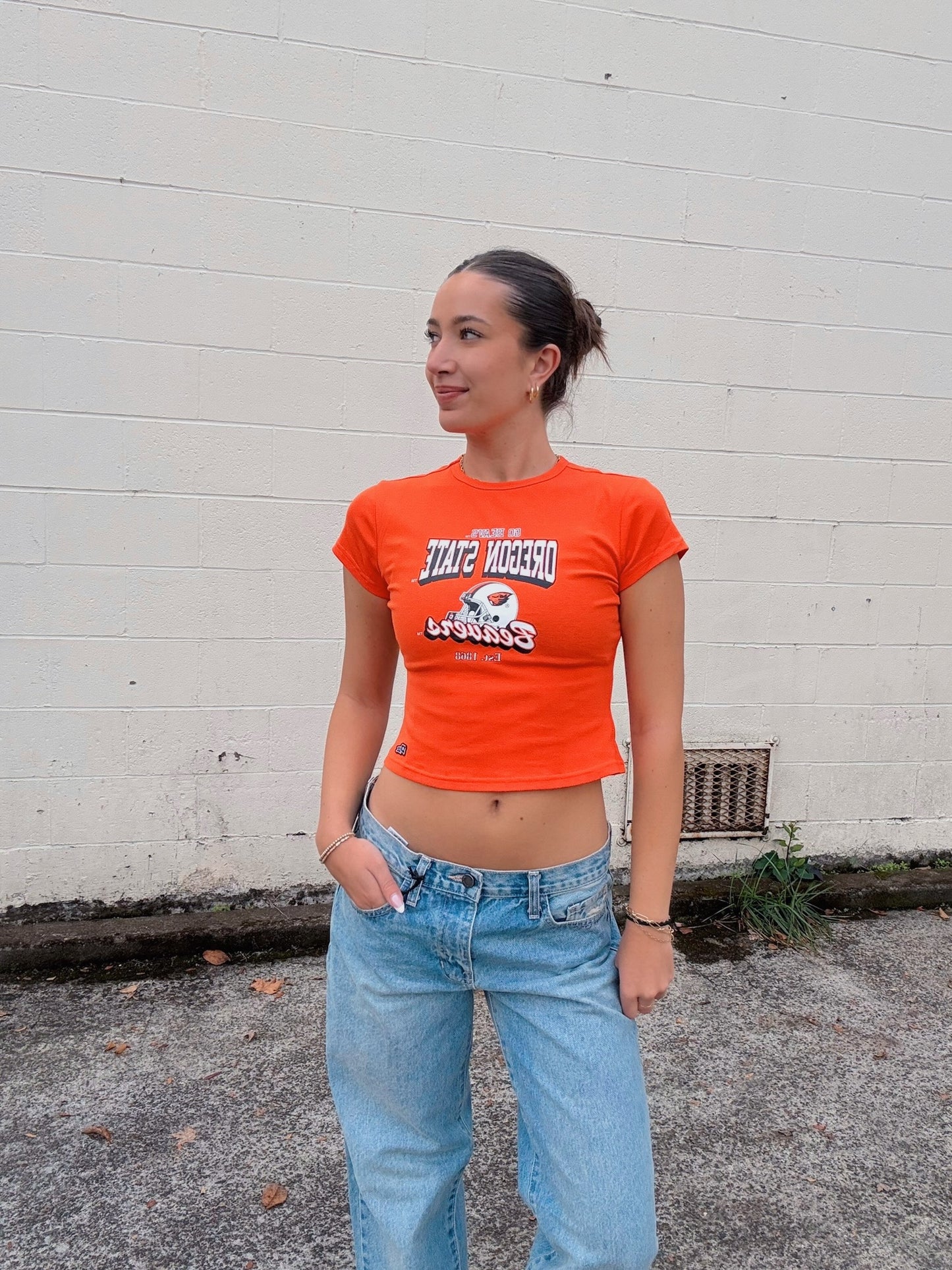 Classic Orange University Baby Tee