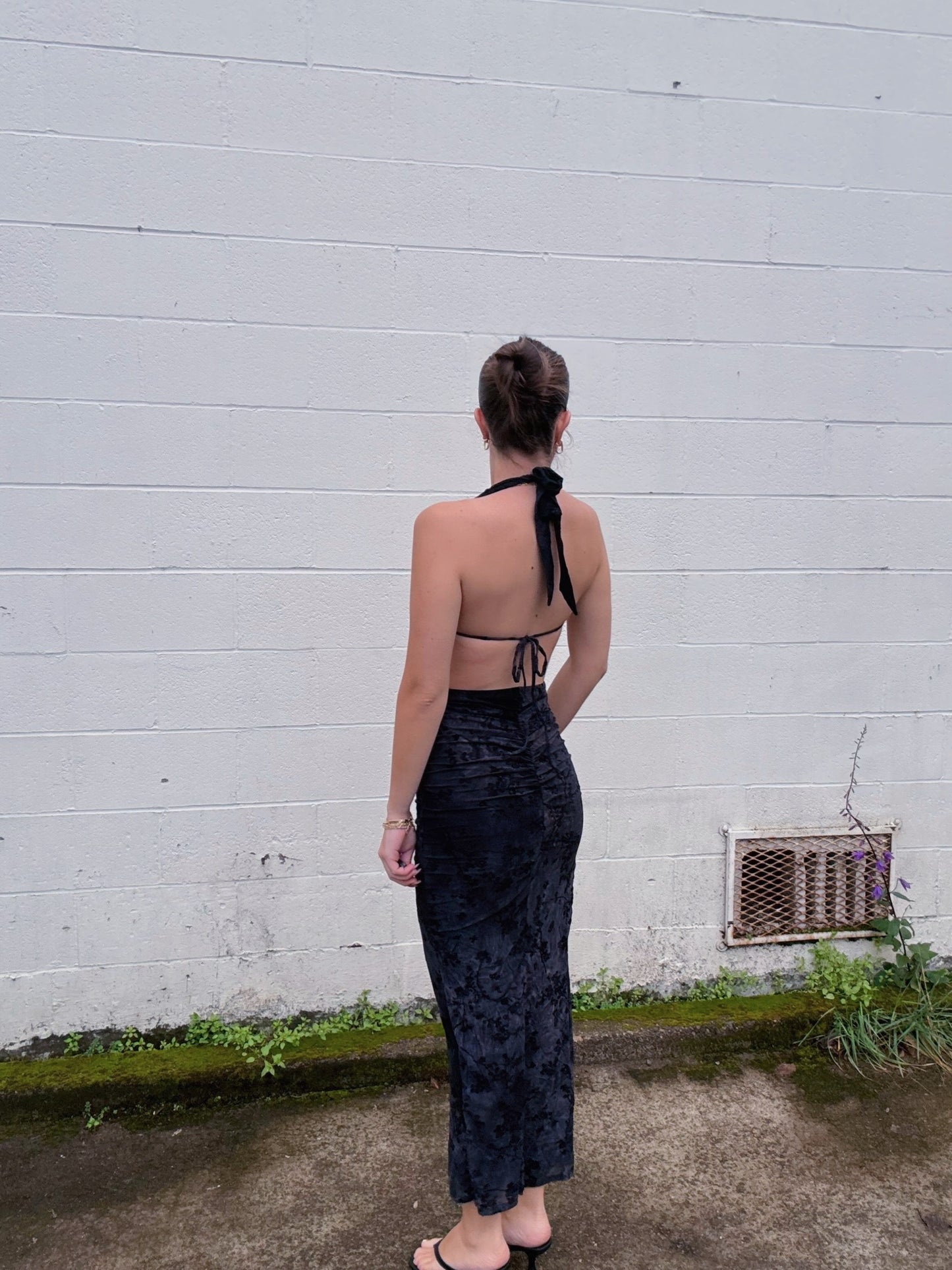 Black Cowl Neck Maxi Dress