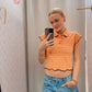 Orange Polo Style Vintage Tee