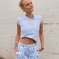 Blue Floral Shorts