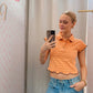 Orange Polo Style Vintage Tee