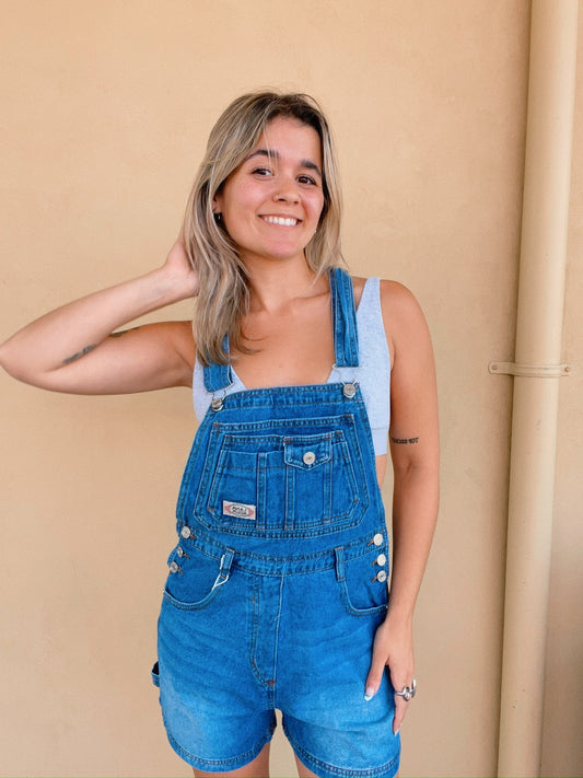 90s Retro Short Overall